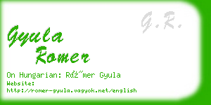 gyula romer business card